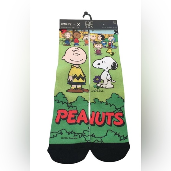 Odd Sox Peanuts Snoopy Crew Socks Mens Womens Charlie Brown Lucy Sally Fun Gift - Picture 1 of 8